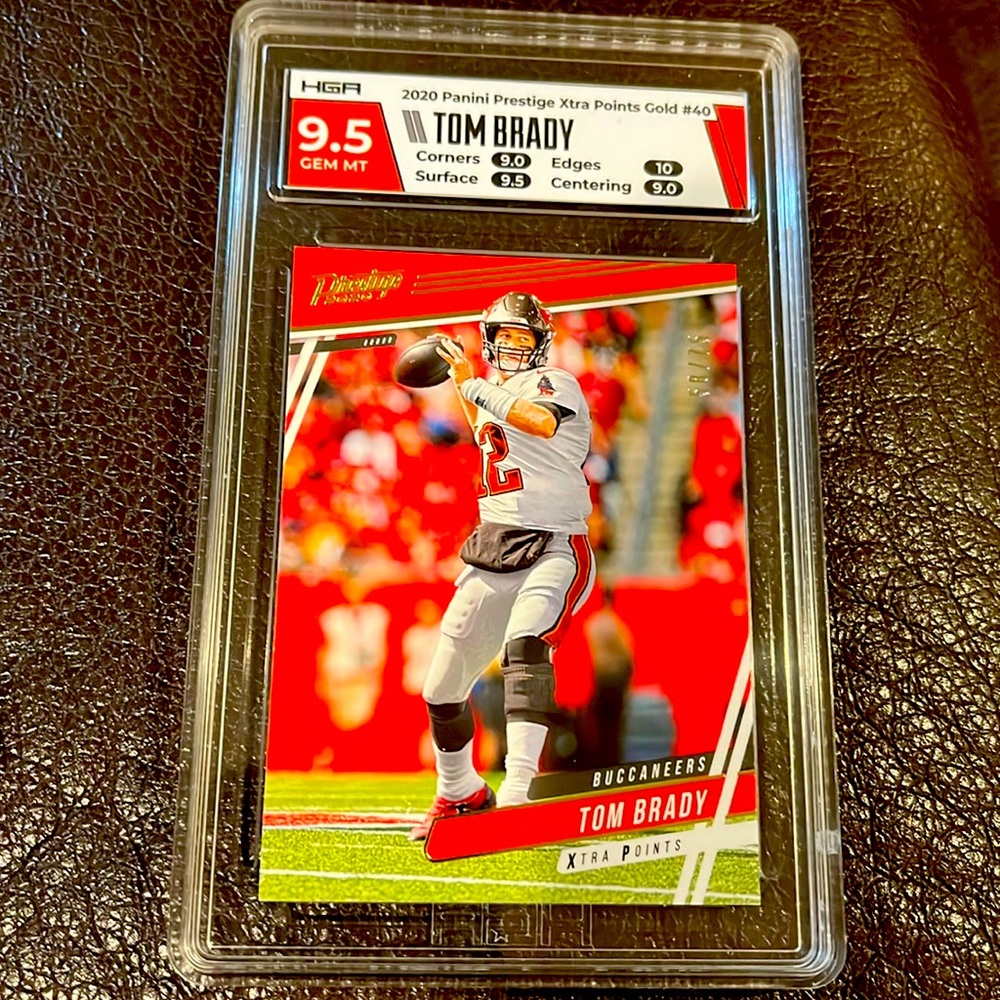 2020 Panini Prestige Xtra Points Gold Gem 9.5 #58/75 Brady the GOAT